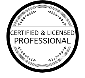 certified and licensed professional badge